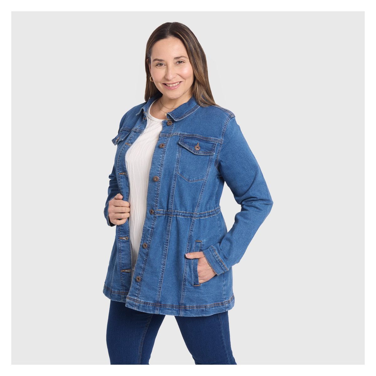 FASHION'S PARK - Chaqueta Mujer Mezclilla Azul Claro Fashion's Park