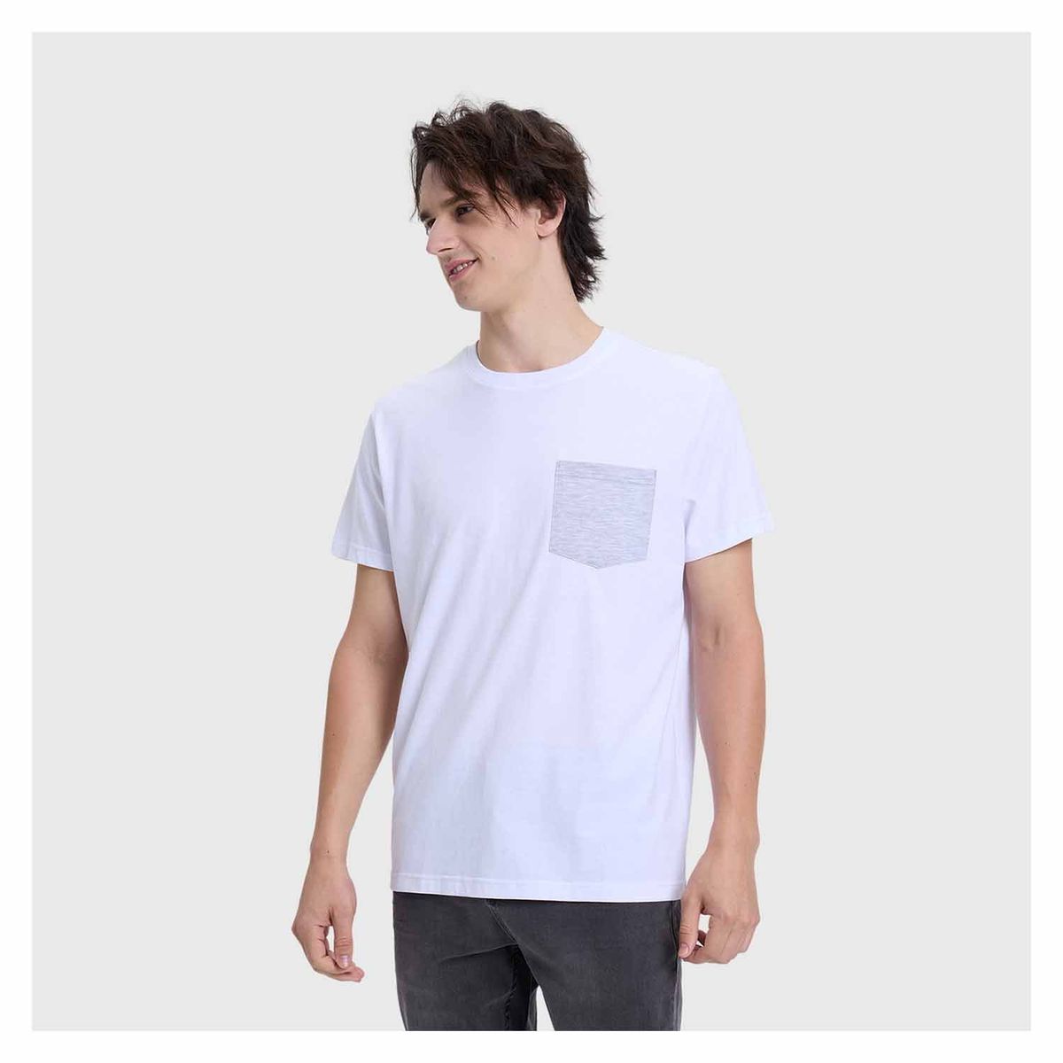 FASHION'S PARK - Polera Hombre Con Bolsillo Blanco Fashion's Park