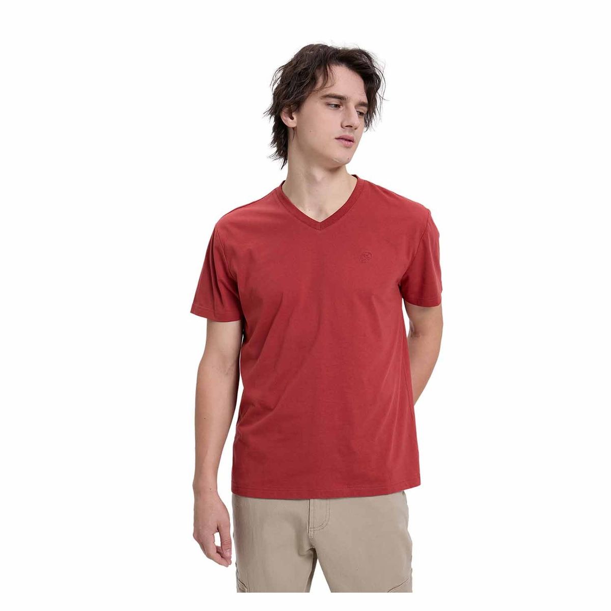 FASHION'S PARK - Polera Hombre Básica Ocre Fashion's Park