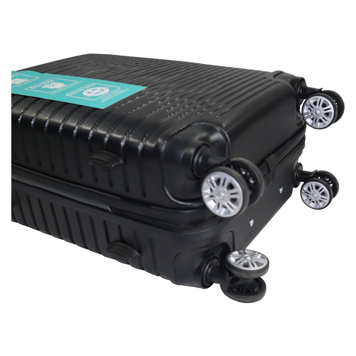 DINASTELLA - Maleta de viaje rígida con ruedas y candado 23 litros Negro ABS JR1801