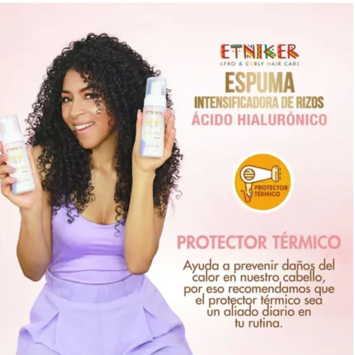 ETNIKER - ESPUMA INTENSIFICADORA DE RIZOS ETNIKER 150ML