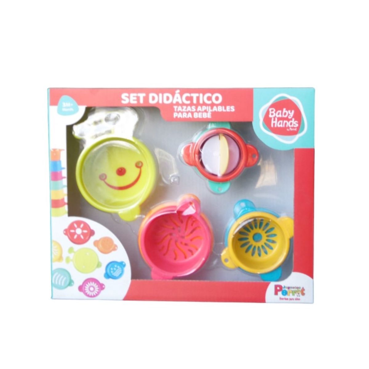 PERROT - Set Didáctico Tazas Apilables Para Bebé Juguetes Perrot