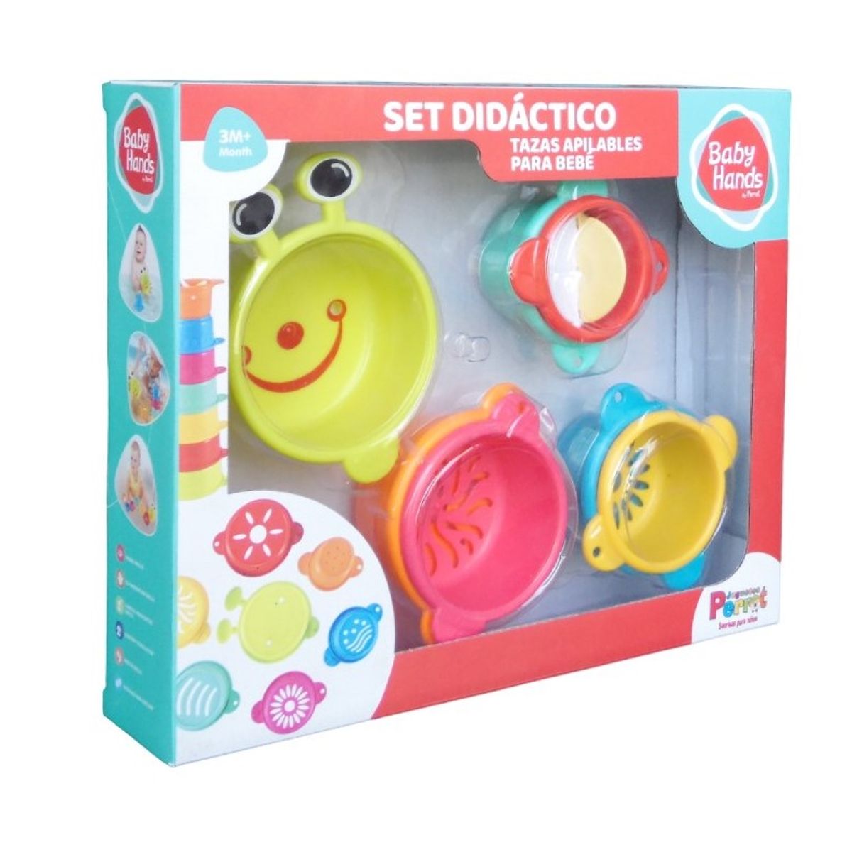 PERROT - Set Didáctico Tazas Apilables Para Bebé Juguetes Perrot