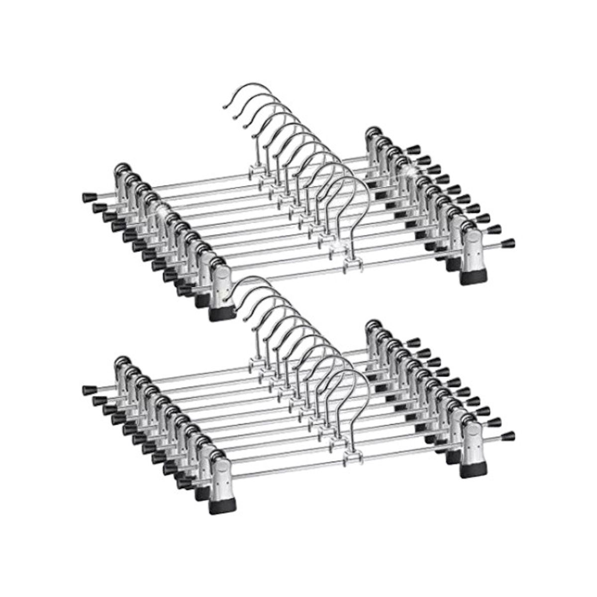 GENERICO - Pack De 20 Ganchos Pinza Perrito Colgadores Forro Goma Metal