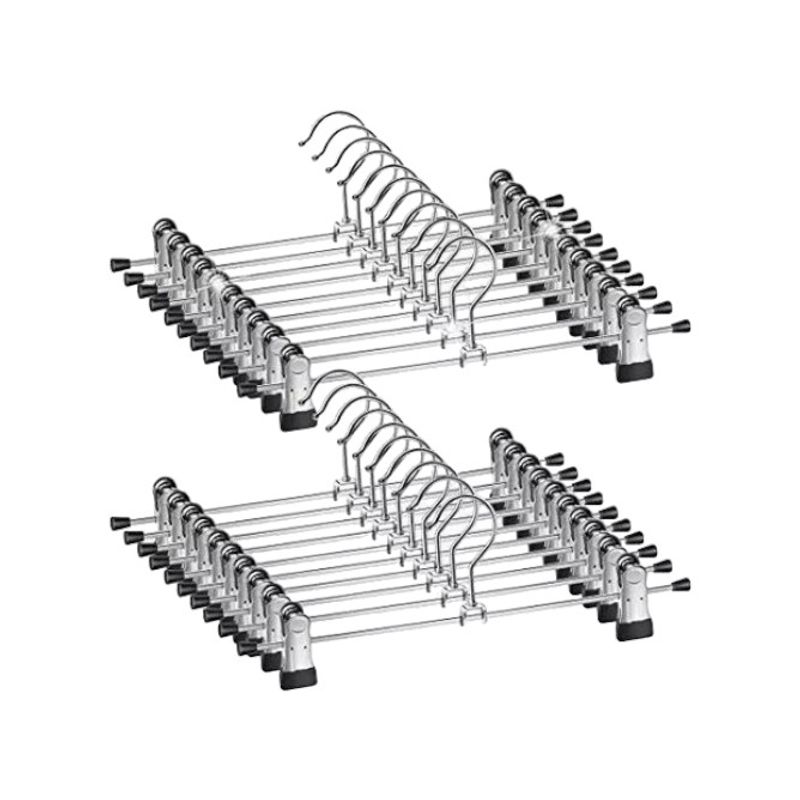 GENERICO - Pack De 20 Ganchos Pinza Perrito Colgadores Forro Goma Metal