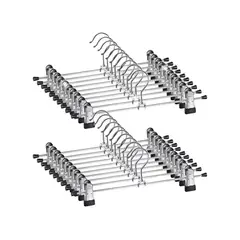 GENERICO - Pack De 20 Ganchos Pinza Perrito Colgadores Forro Goma Metal