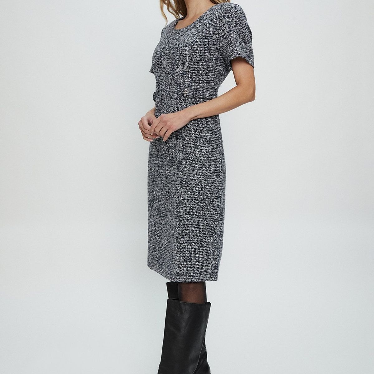 MA GRIFFE - Vestido Largo Azul Marino Mujer Magriffe