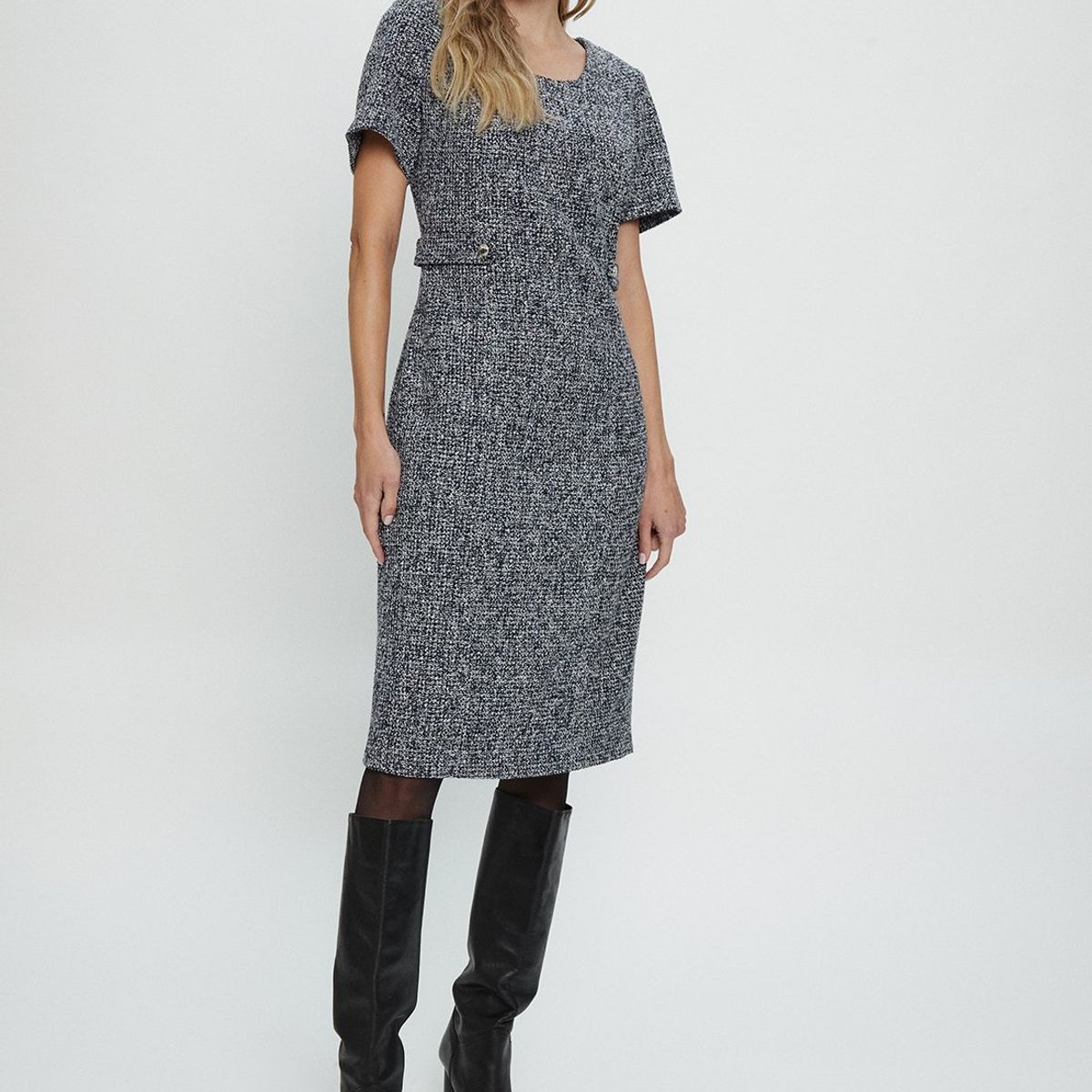 MA GRIFFE - Vestido Largo Azul Marino Mujer Magriffe