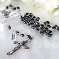 Rosario Religio Italiano Piedra Hematita 5mm