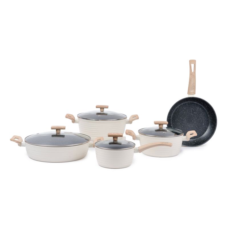 SIMPLIT - Batería de Cocina Antiadherente Savannah 9 Piezas
