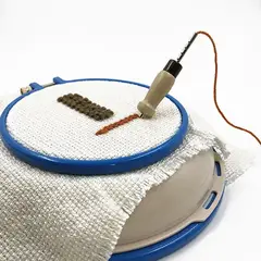 GENERICO - Bastidor Doble Punch Needle + Aguja Lavor 4mm