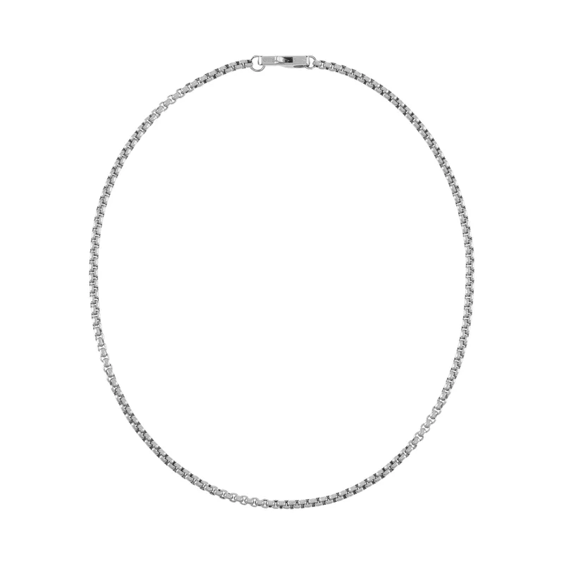GUESS - Collar 21 Box Chain 4Mm Plateado GUESS
