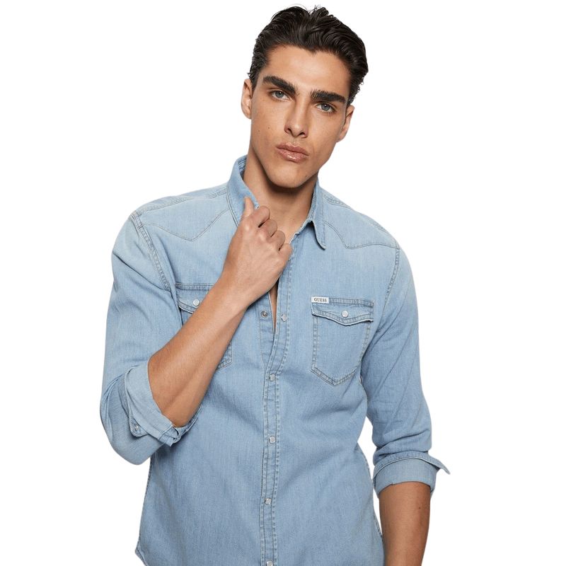 GUESS - Camisa Truckee Ls Shirt Denim Guess