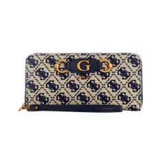 GUESS - Billetera Izzy Slg Large Zip Around Negro