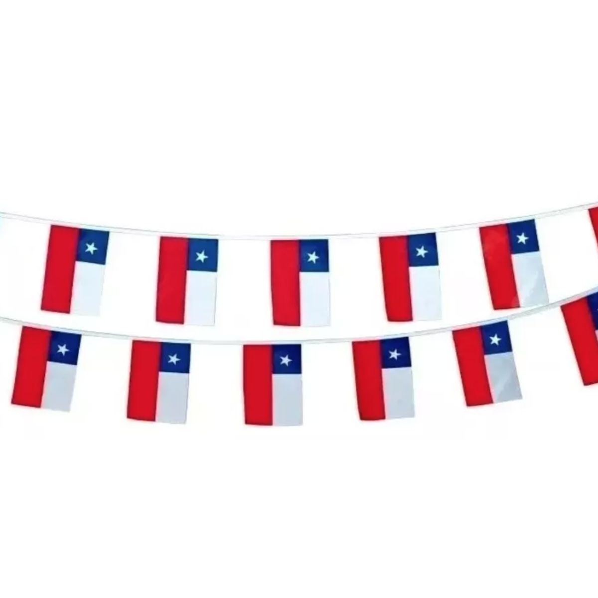 GENERICO - Adorno Guirnaldas Fiestas Patrias 20 Banderines De Chile 7m