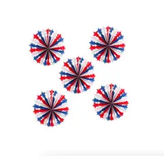 GENERICO - Pack 5 Adorno Fiestas Patrias Multiestrella 50cm