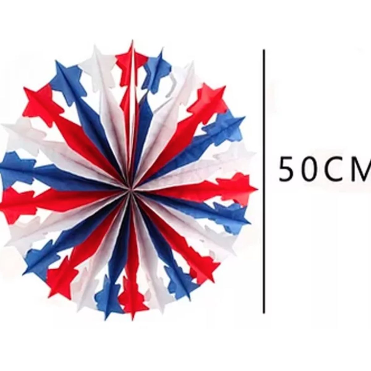 GENERICO - Pack 5 Adorno Fiestas Patrias Multiestrella 50cm