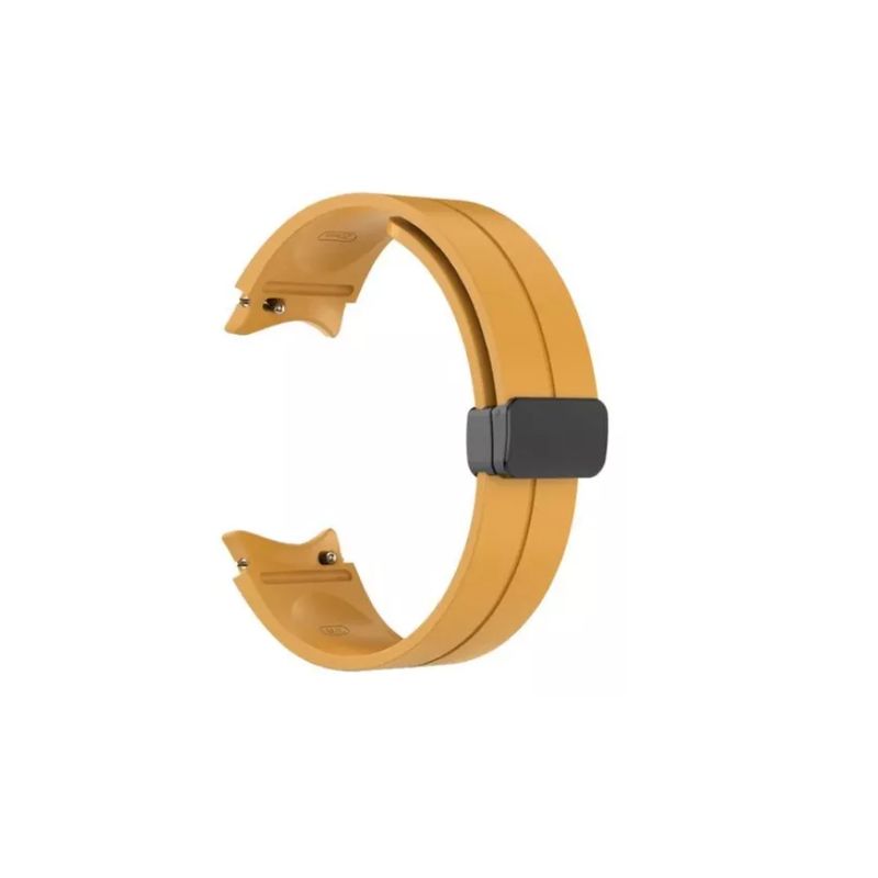 GENERICO - Correa De Silicona Hebilla Magnética Para Samsung Watch 45-AMARILLO
