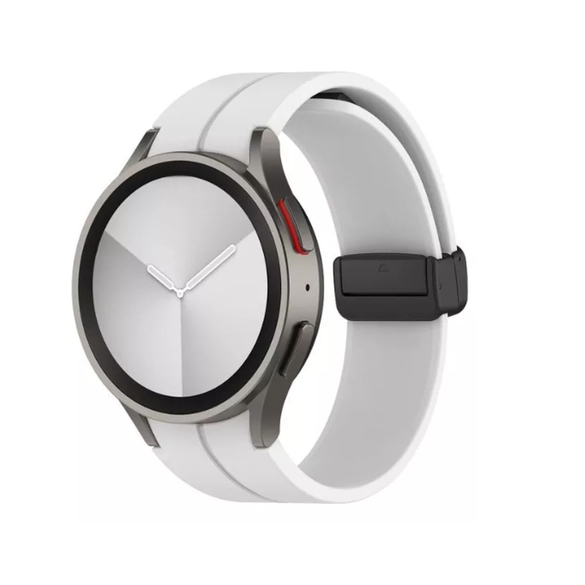 GENERICO - Correa De Silicona Hebilla Magnética Para Samsung Watch 45-BLANCO
