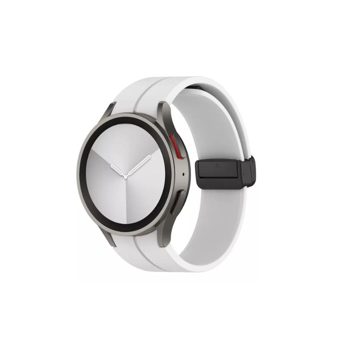 GENERICO - Correa De Silicona Hebilla Magnética Para Samsung Watch 45-BLANCO