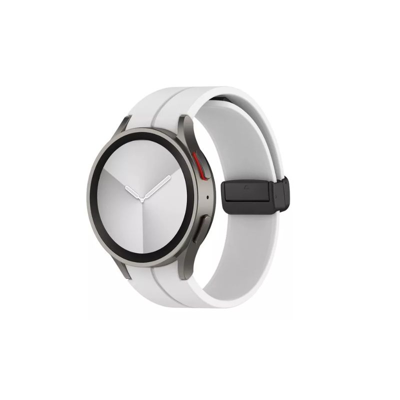 GENERICO - Correa De Silicona Hebilla Magnética Para Samsung Watch 45-BLANCO