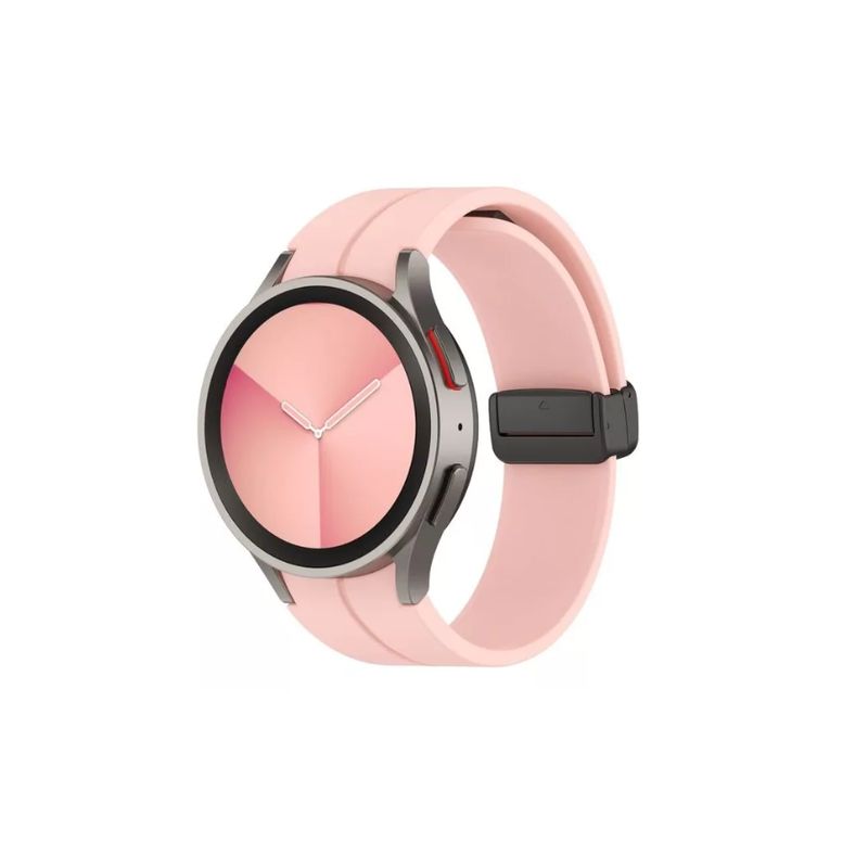 GENERICO - Correa De Silicona Hebilla Magnética Para Samsung Watch 45-ROSA