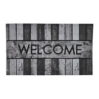 Alfombra Limpiapies Felpudo Alfombra De Entrada Welcome Gris