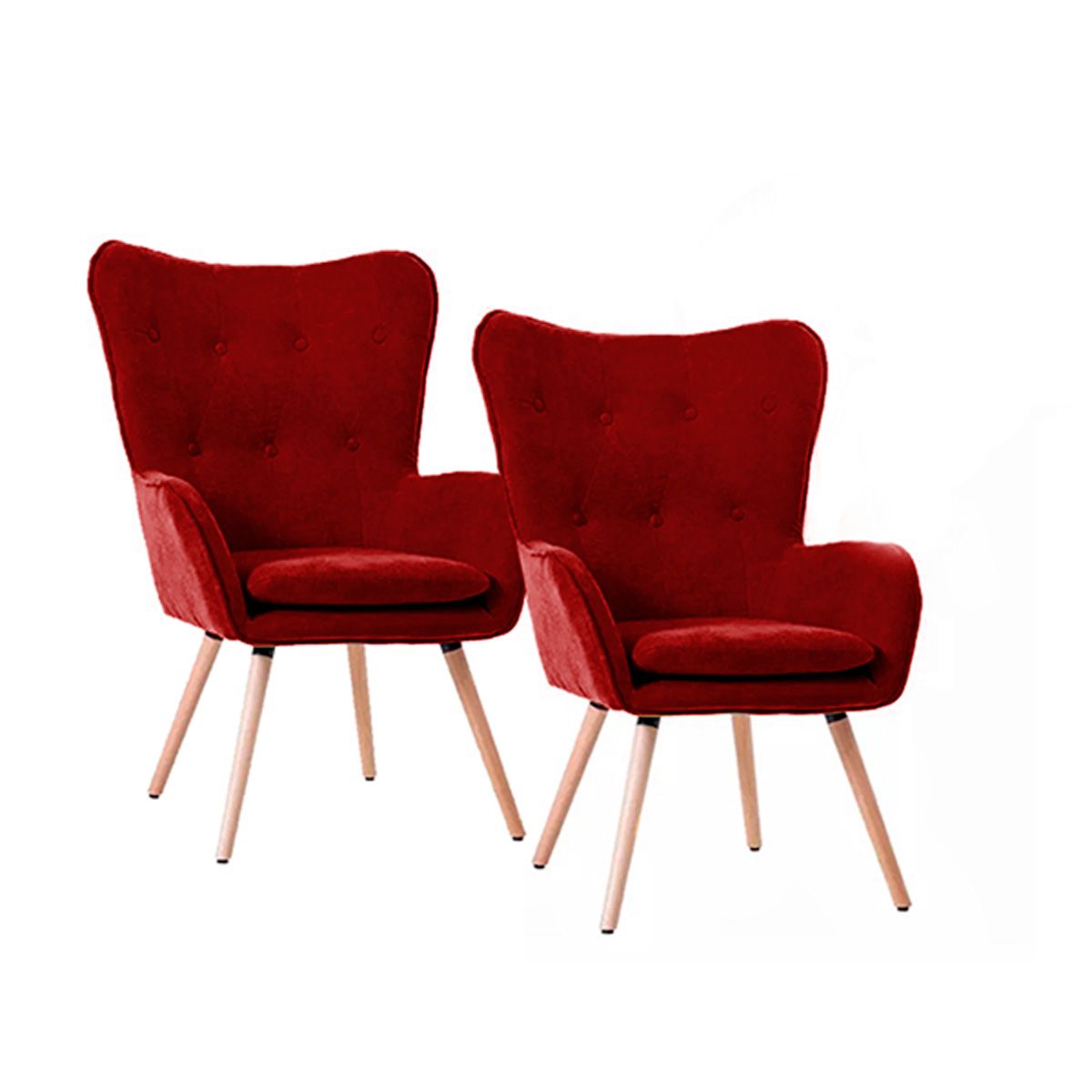 SDFIT - Set 2x Sillas Sitial Poltrona Marshall - Terracota - B5077-2