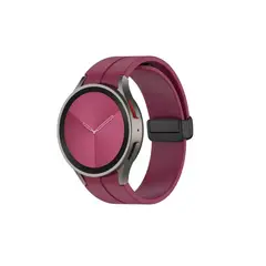 GENERICO - Correa De Silicona Hebilla Magnética Para Samsung Watch 45-BORDO