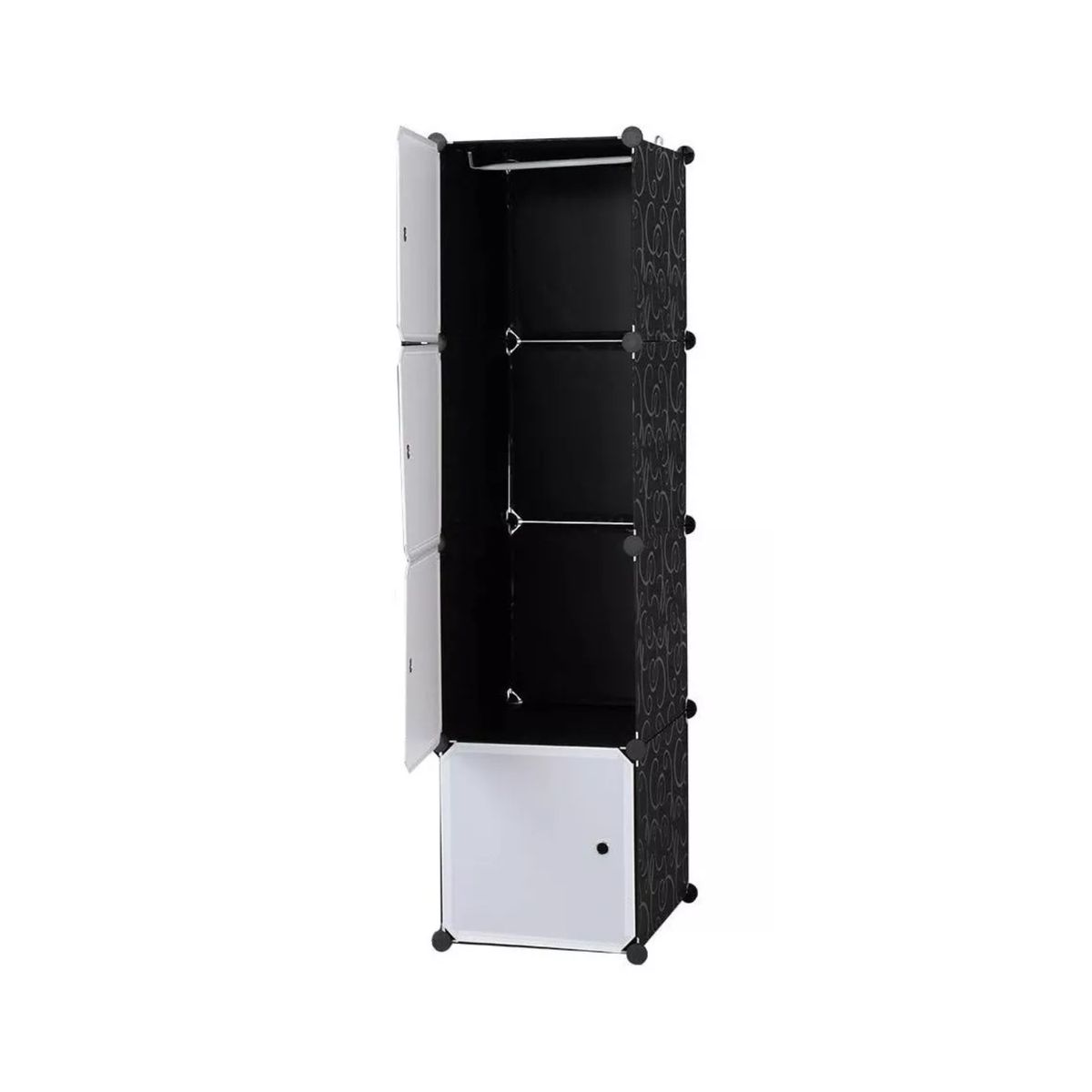 IMPORTCLICK - Organizador Closet Ropero Hogar 4 Módulos 127x32x44 CM Negro