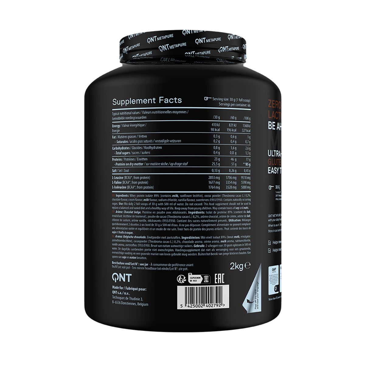 QNT - Proteina Metapure Whey Isolate Zero Carb 2Kg Chocolate QNT