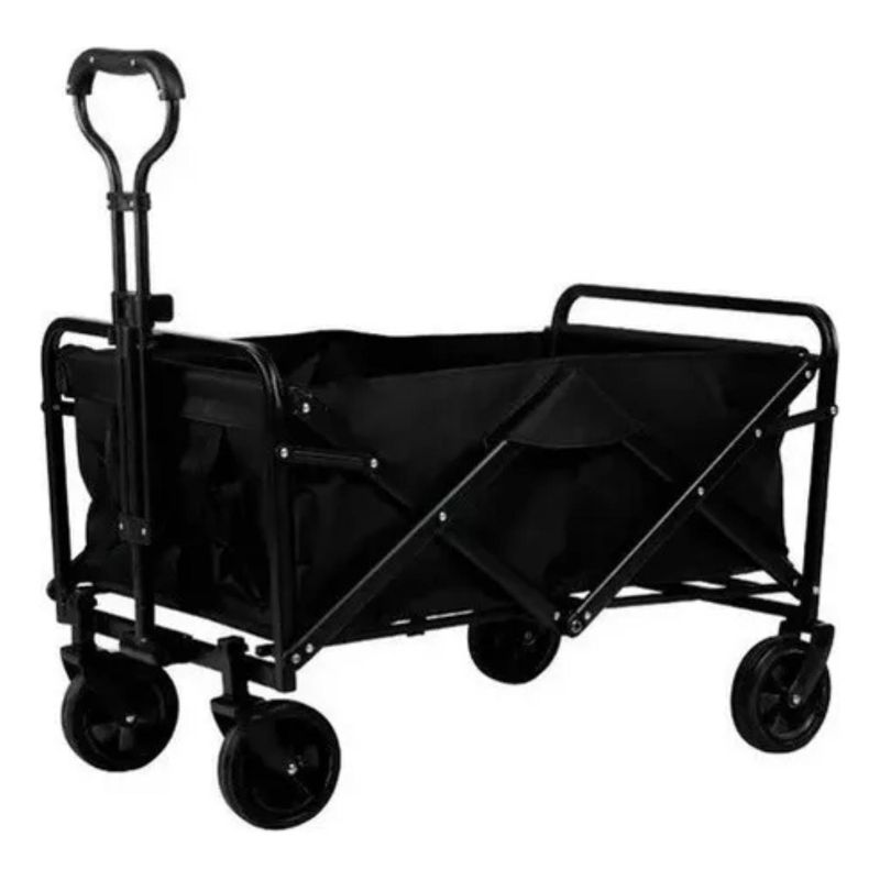 IMPORTCLICK - Carrito Compras Plegable Camping Pro Max Negro IMPORTCLICK