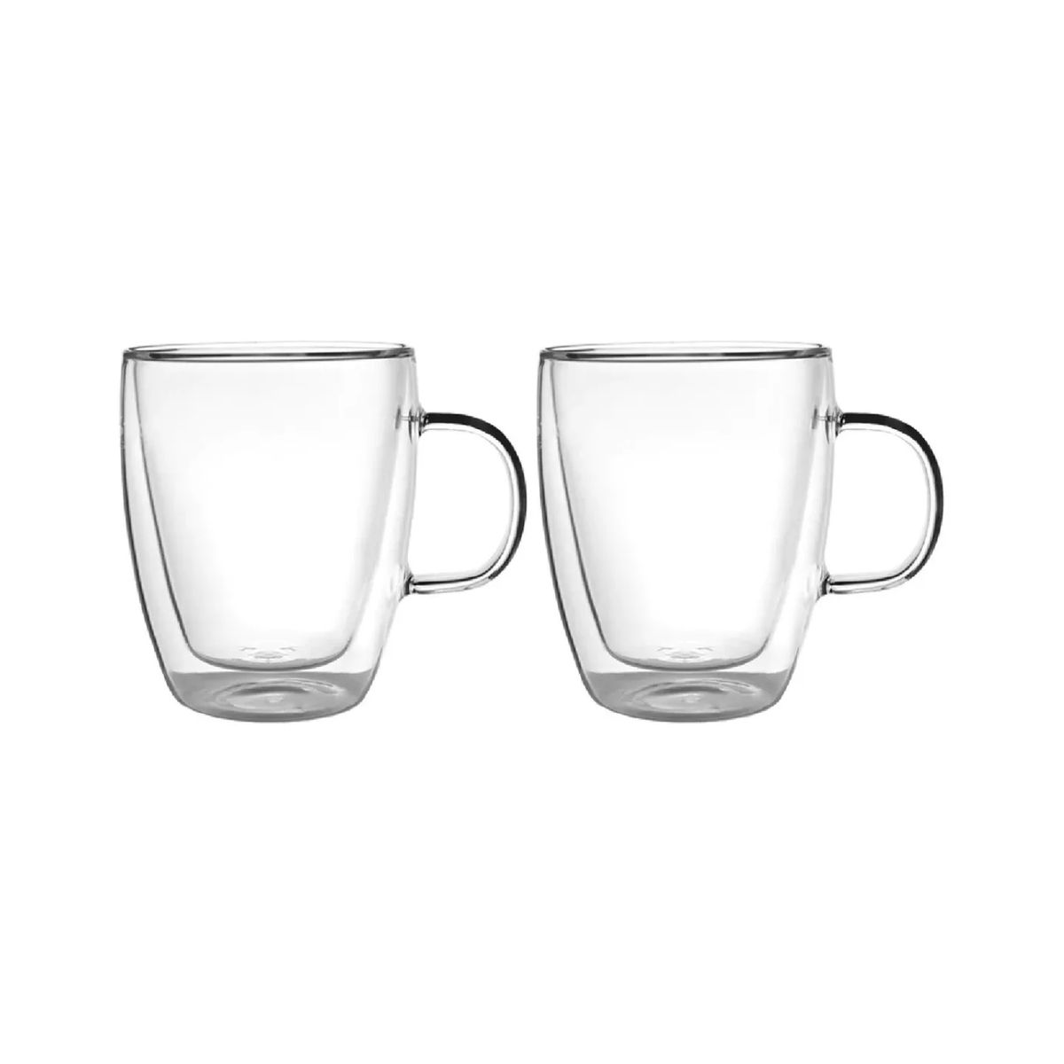 IMPORTCLICK - Set 4 MUG Tazas Café Té Doble Pared Vidrio 350 ML IMPORTCLICK