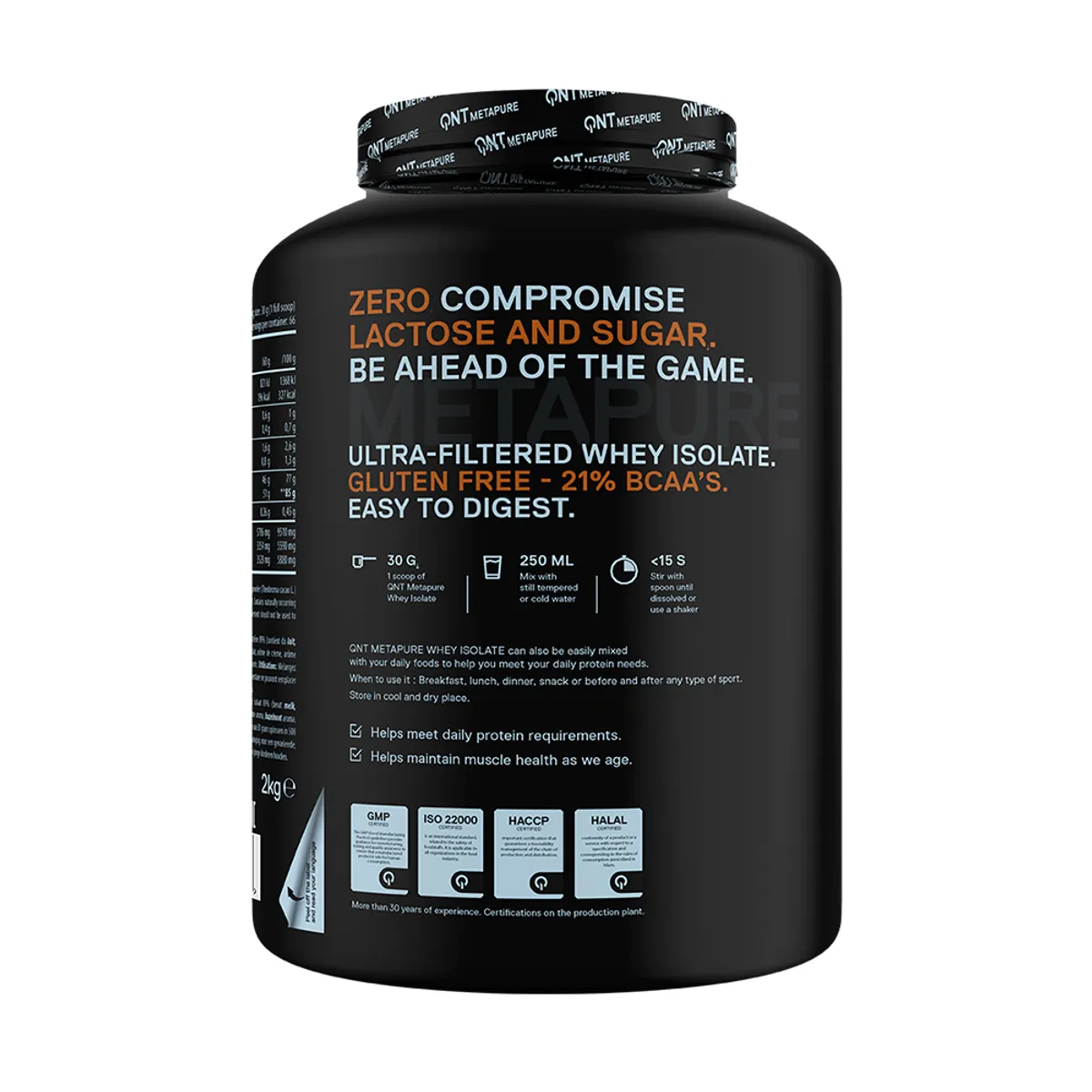 QNT - Proteina Metapure Whey Isolate Zero Carb 2Kg Chocolate Hazelnut QNT
