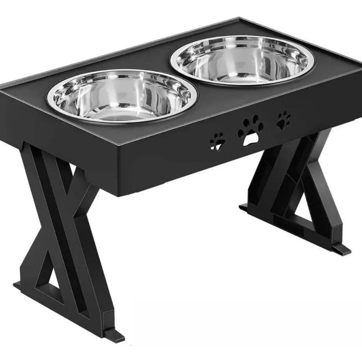 IMPORTCLICK - Comedero bebedero Mascotas Ajustable Plato Acero IMPORTCLICK