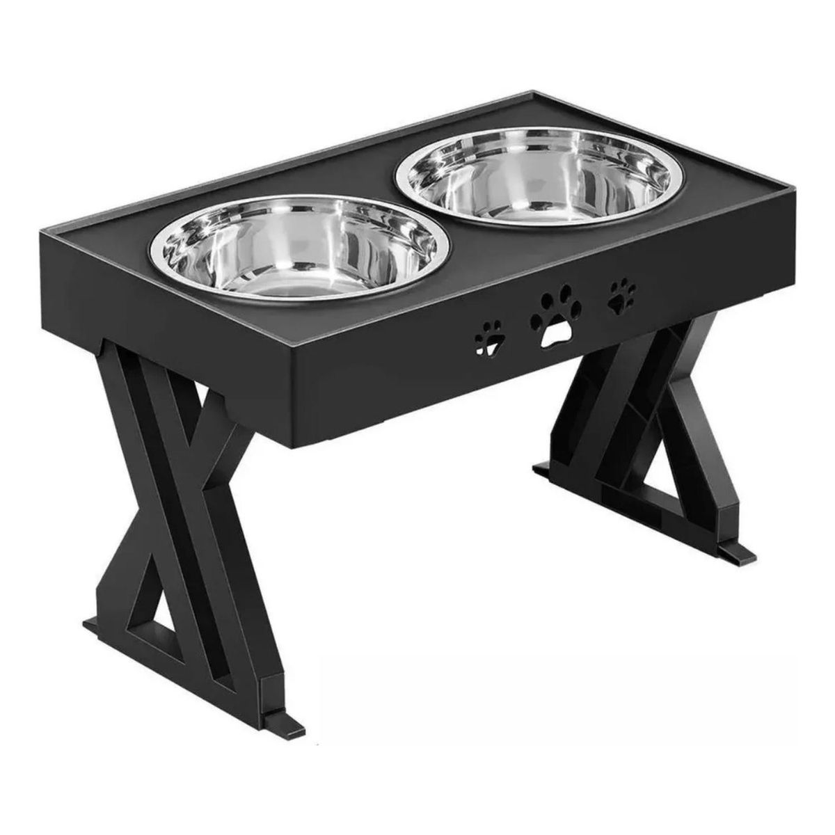 IMPORTCLICK - Comedero bebedero Mascotas Ajustable Plato Acero IMPORTCLICK