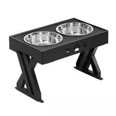 IMPORTCLICK - Comedero bebedero Mascotas Ajustable Plato Acero