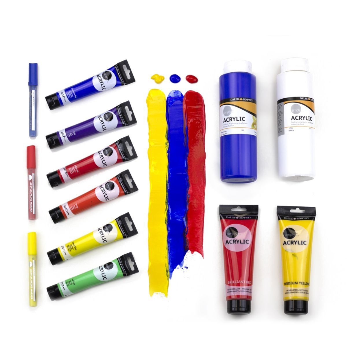 GENERICO - Pack 24 Colores Acrílico Daler Rowney Simply 12ml