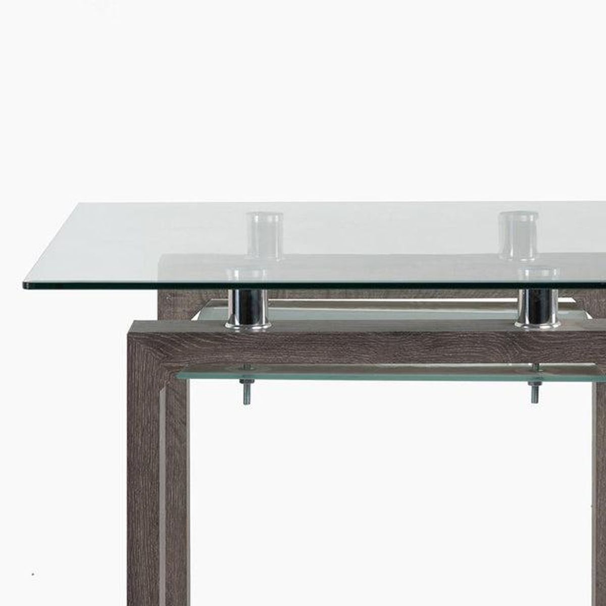 SPAZZIO - Mesa comedor Prisma cuadrada albayalde + 4 sillas Retro albayalde