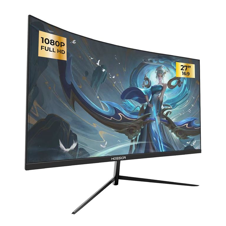 Monitor Gamer Curvo 27 Pulgadas Hosser FHD Gaming Monitor.