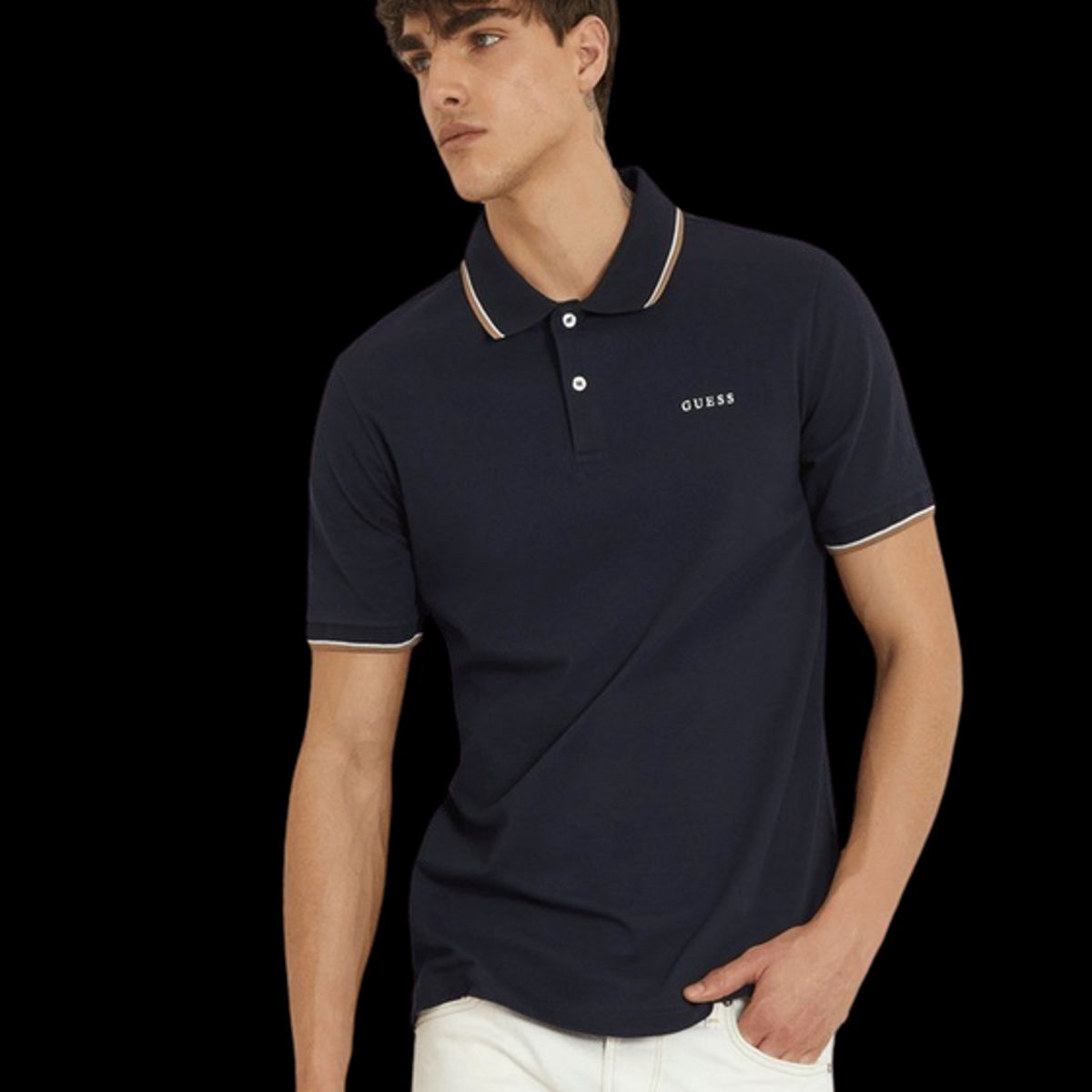 GUESS - Polera Lyle Ss Polo Azul Guess