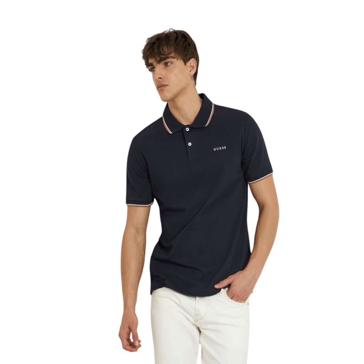 GUESS - Polera Lyle Ss Polo Azul Guess