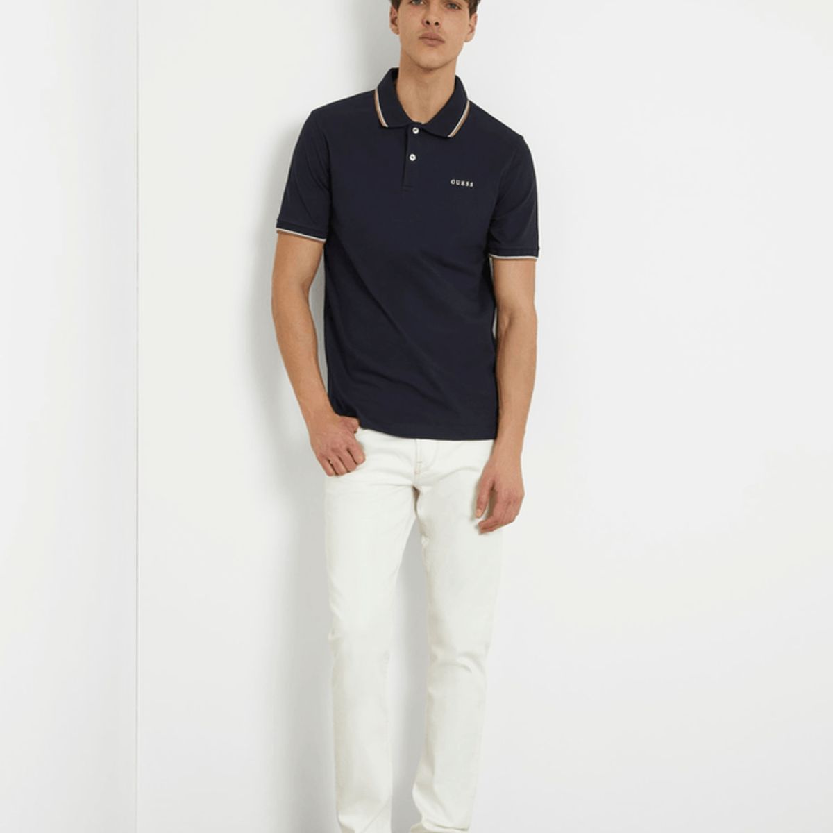 GUESS - Polera Lyle Ss Polo Azul Guess