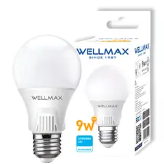 OEM - Ampolleta LED Wellmax E-27 9W Luz Calida 810Lm LED Samsung - Blanco