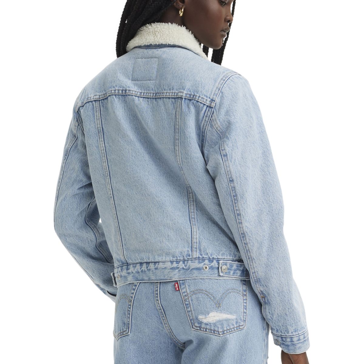 LEVIS - Chaqueta Mujer Sherpa Trucker Celeste Levis