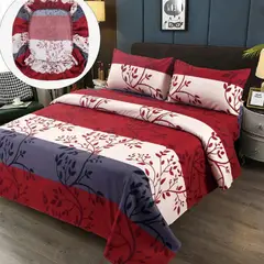 GENERICO - Sabanas Premium 100% Algodón 200 hilos (Queen) - Rojo - 2 plazas