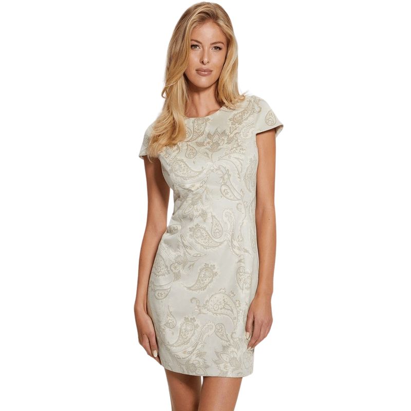 GUESS - Vestido Manuela Suede Dress Crema Guess