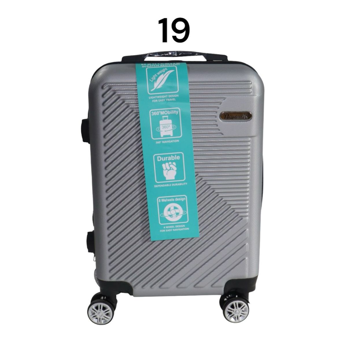 DINASTELLA - Maleta de Viaje Cabina / Carry On candado 19L Rigida Danicolle Gris