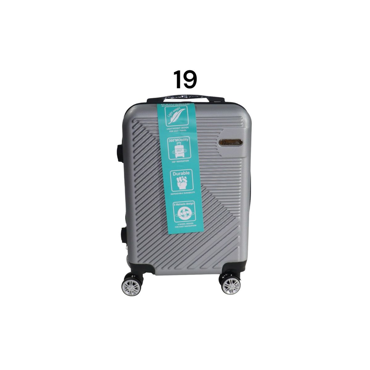 DINASTELLA - Maleta de Viaje Cabina / Carry On candado 19L Rigida Danicolle Gris