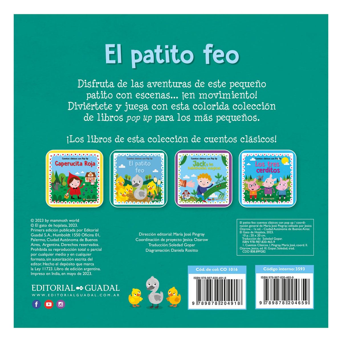 EDITORIAL GUADAL - LIBRO Por Up: Petito Feo